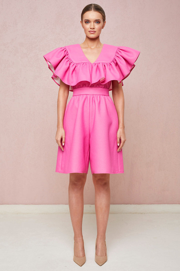 JUMPSUIT WITH SHORT, WIDE LEGS