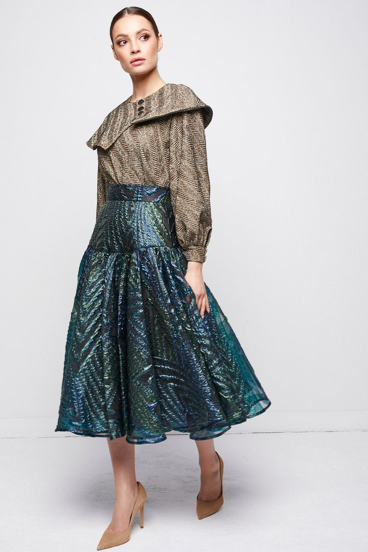 FLARED HIGH-WAISTED SKIRT