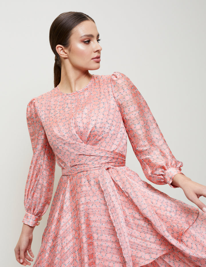 ASYMMETRICAL DRESS WITH A WAIST TIE