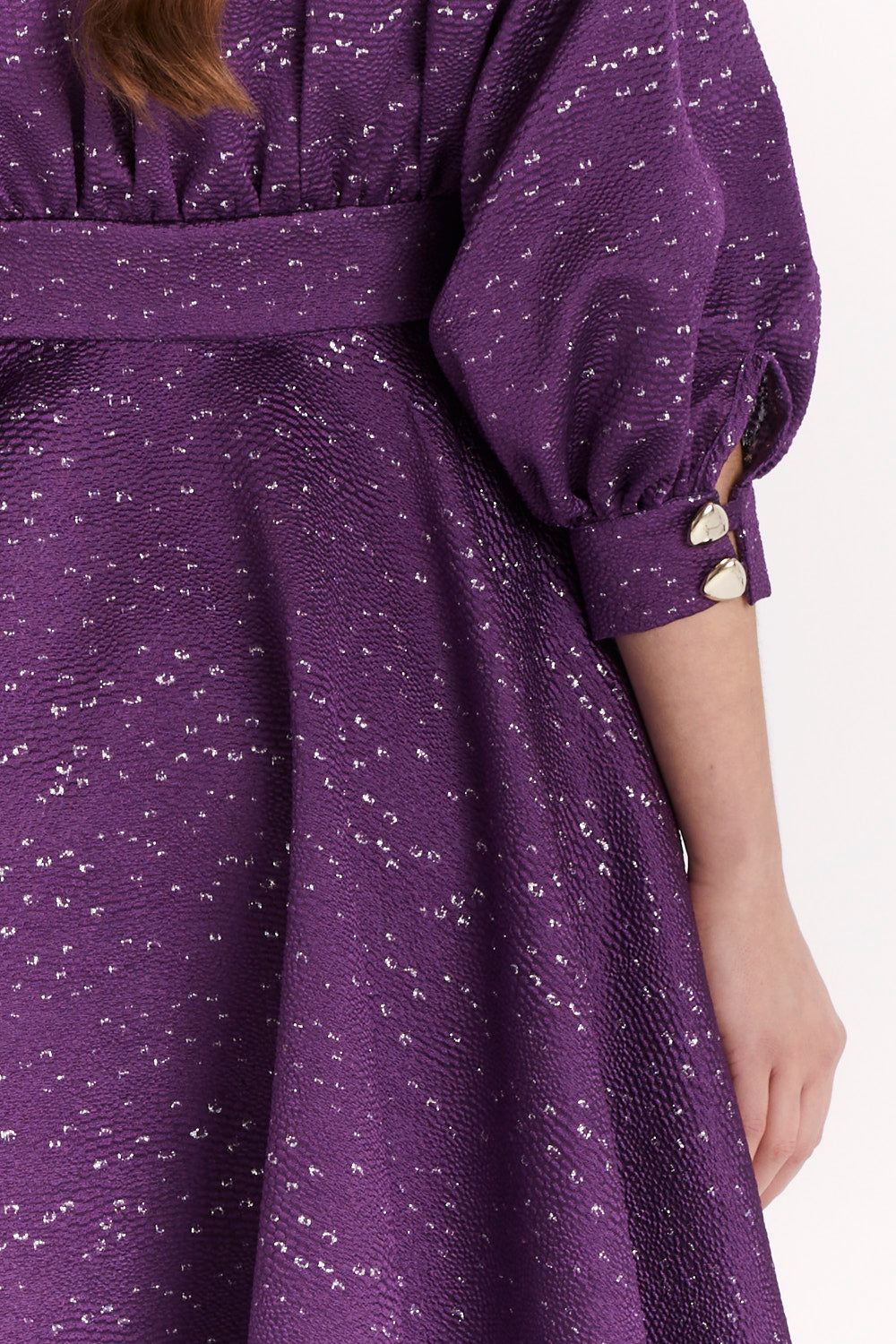 ENVELOPE DRESS WITH A COLLAR AND FLARED SKIRT