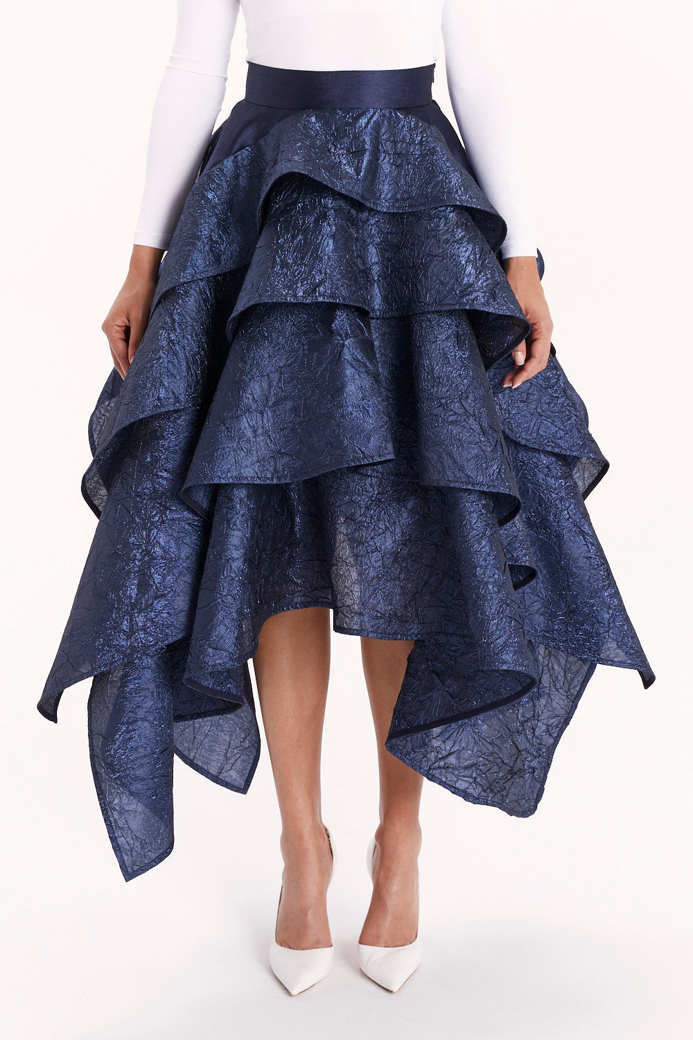 ASYMMETRICAL RUFFLED SKIRT