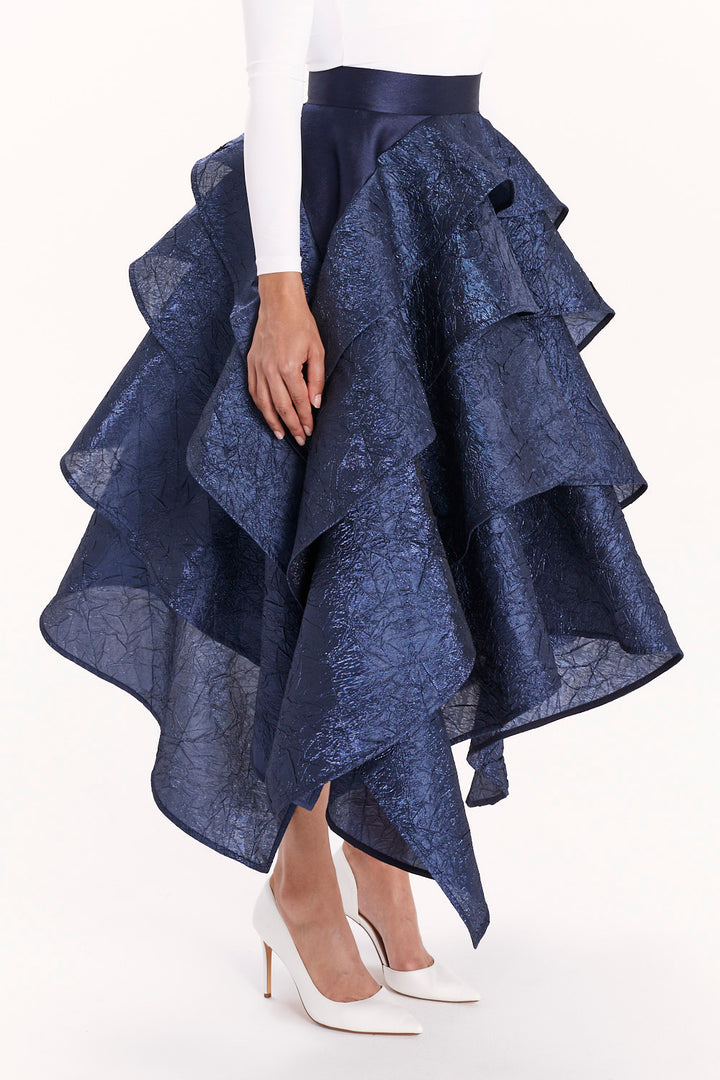 ASYMMETRICAL RUFFLED SKIRT