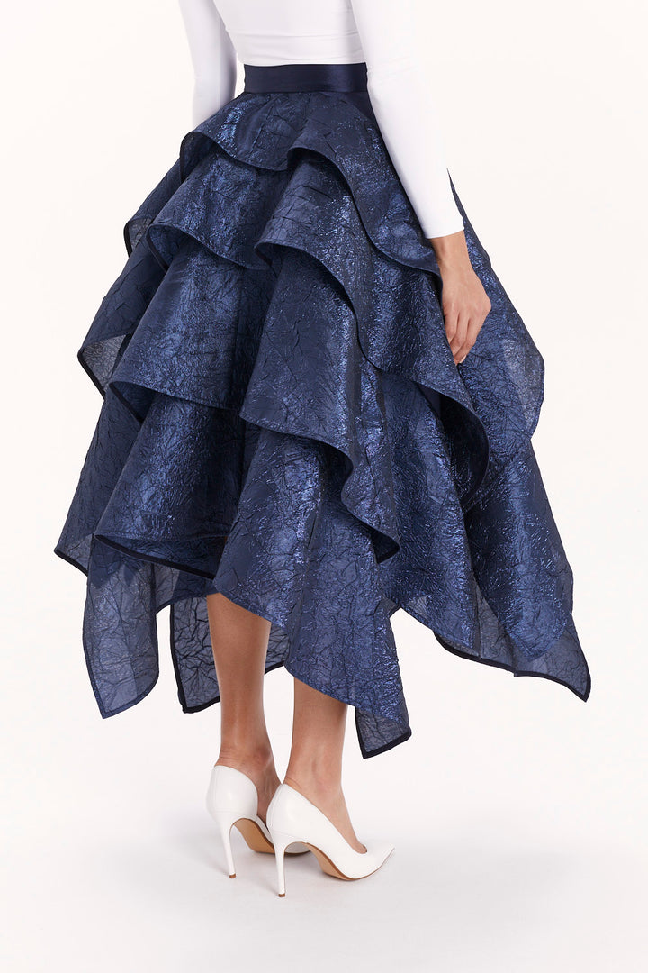 ASYMMETRICAL RUFFLED SKIRT