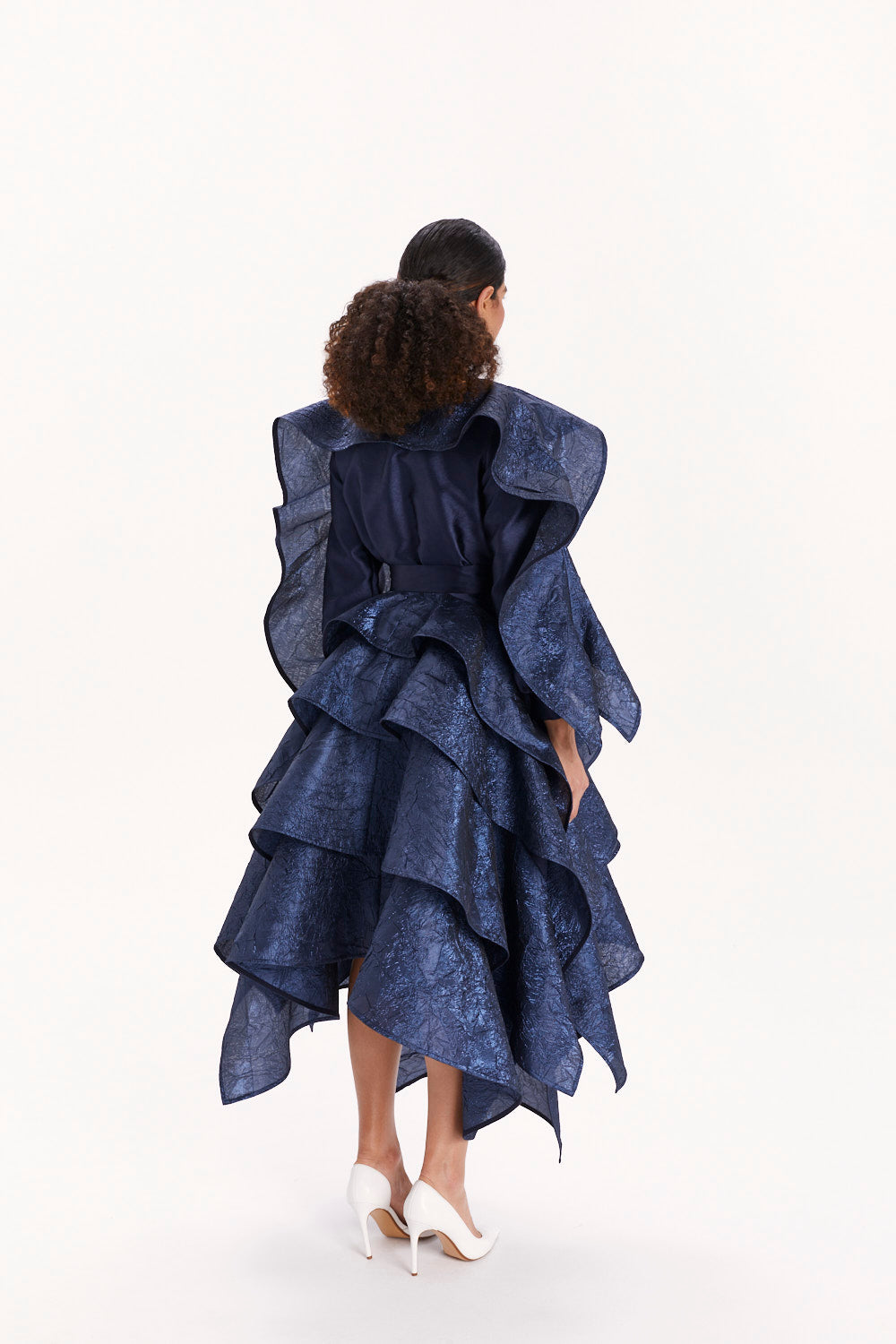 ASYMMETRICAL RUFFLED SKIRT