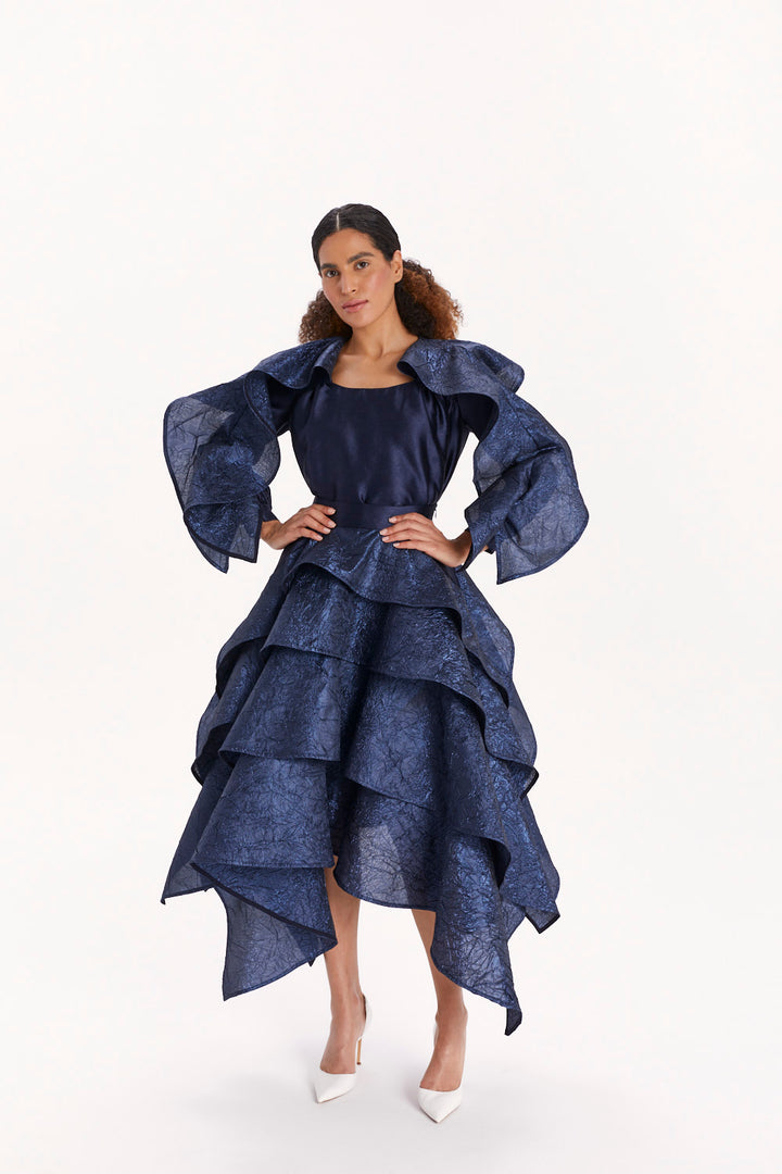 BLOUSE WITH RUFFLES ON THE SLEEVES