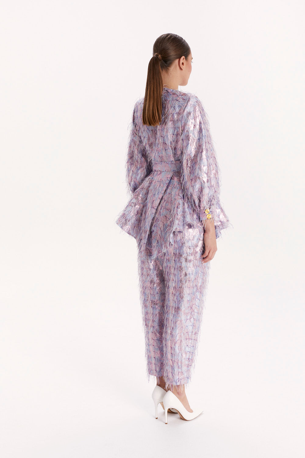 PEPLUM BLOUSE WITH LONG SLEEVES
