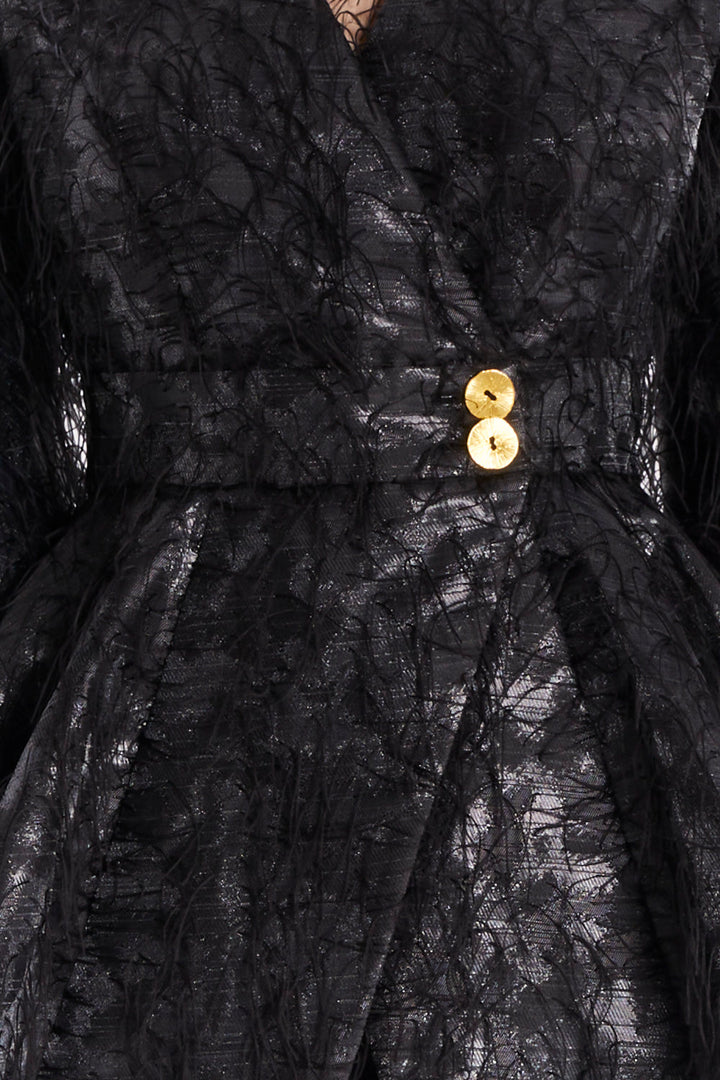 PEPLUM BLOUSE WITH LONG SLEEVES
