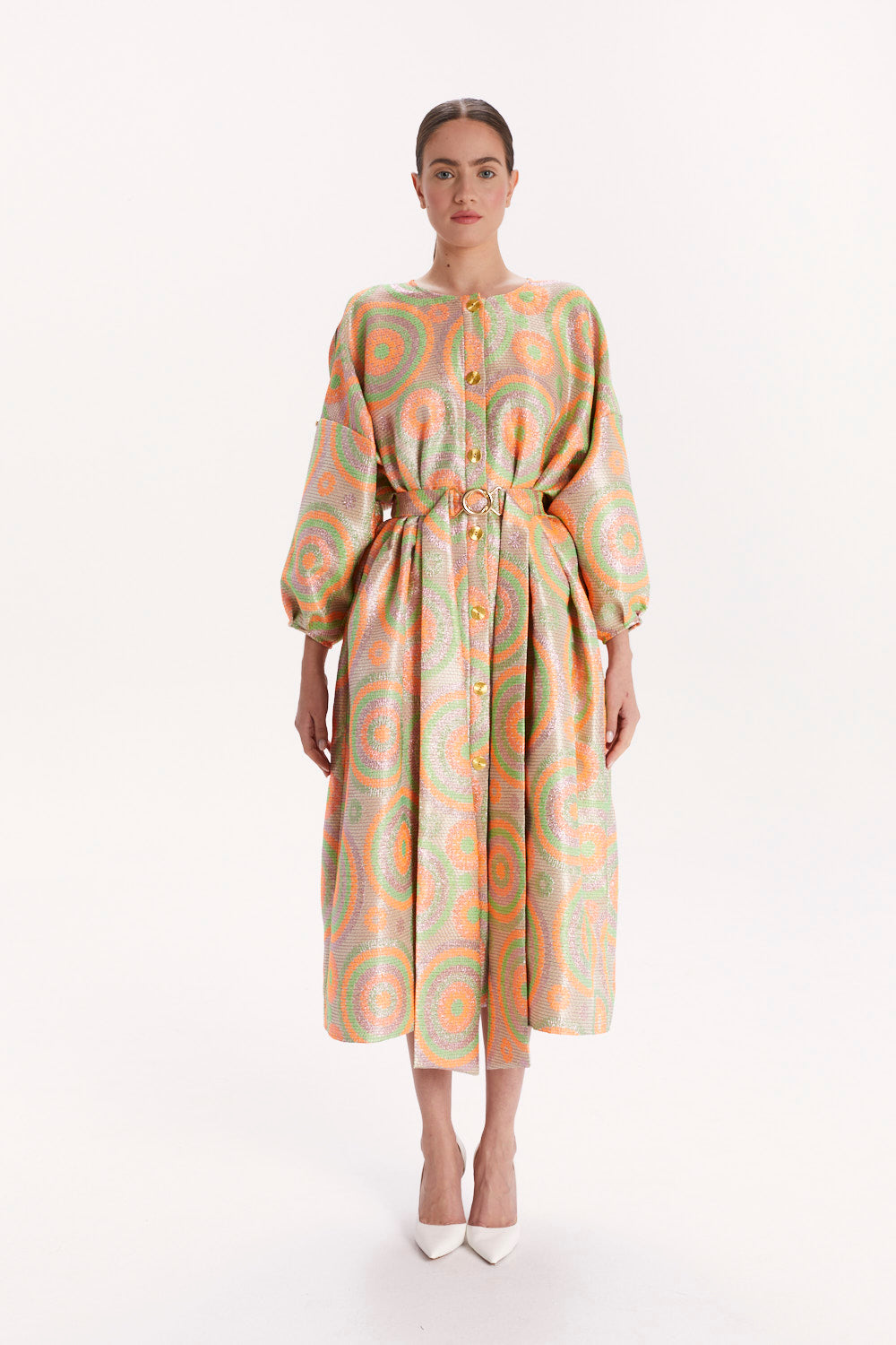 BUTTON-FRONT DRESS