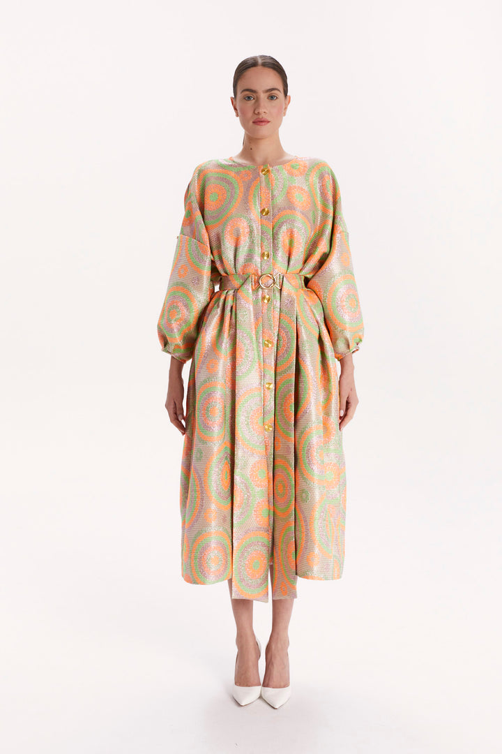 BUTTON-FRONT DRESS