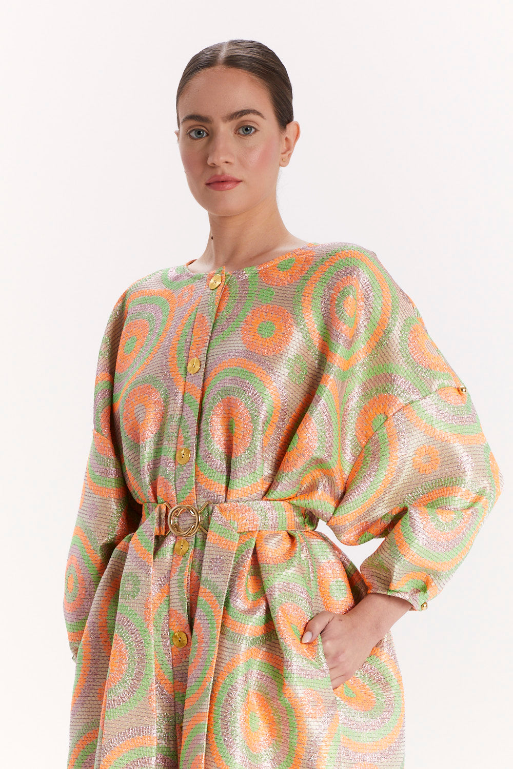 BUTTON-FRONT DRESS