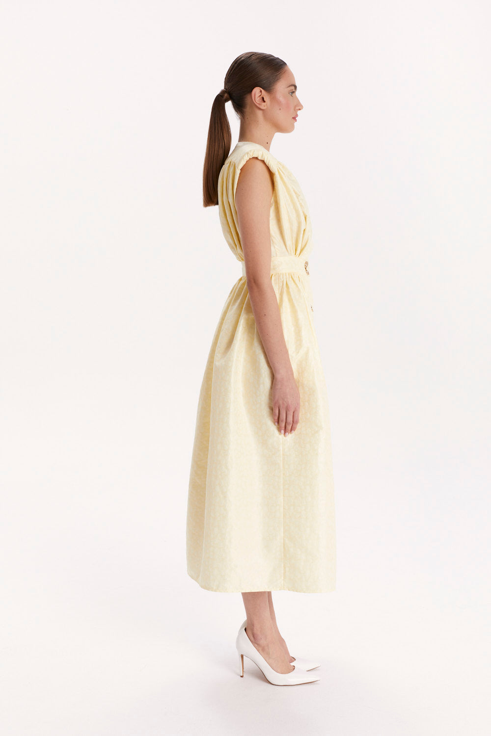 DOUBLE-BREASTED BUTTON-FRONT DRESS