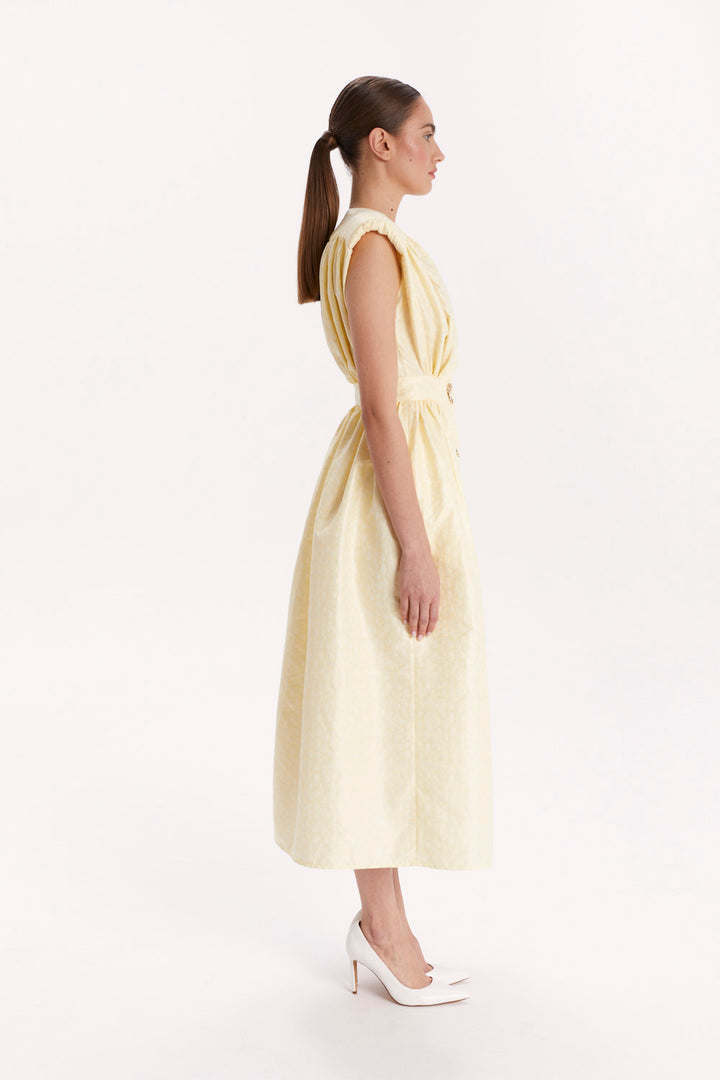 DOUBLE-BREASTED BUTTON-FRONT DRESS