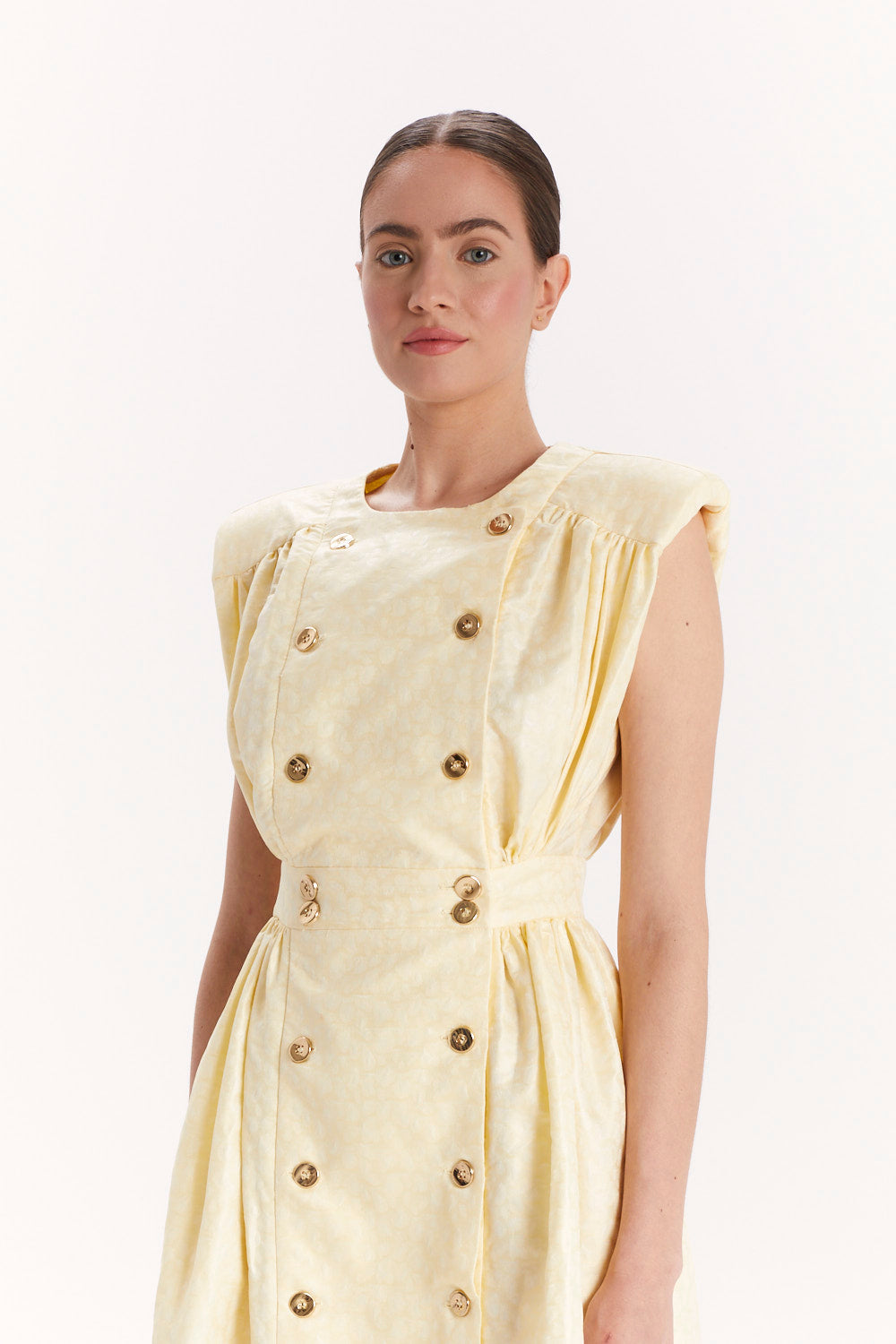 DOUBLE-BREASTED BUTTON-FRONT DRESS