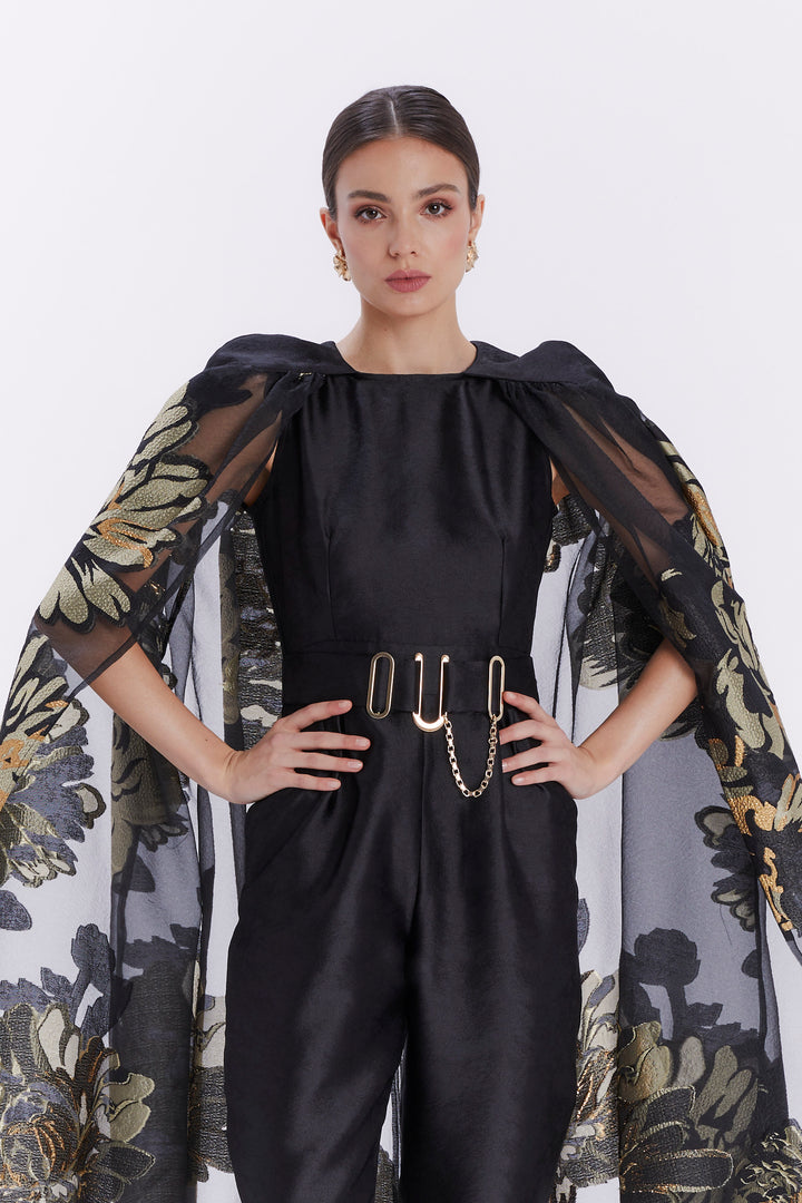 JUMPSUIT WITH CAPE