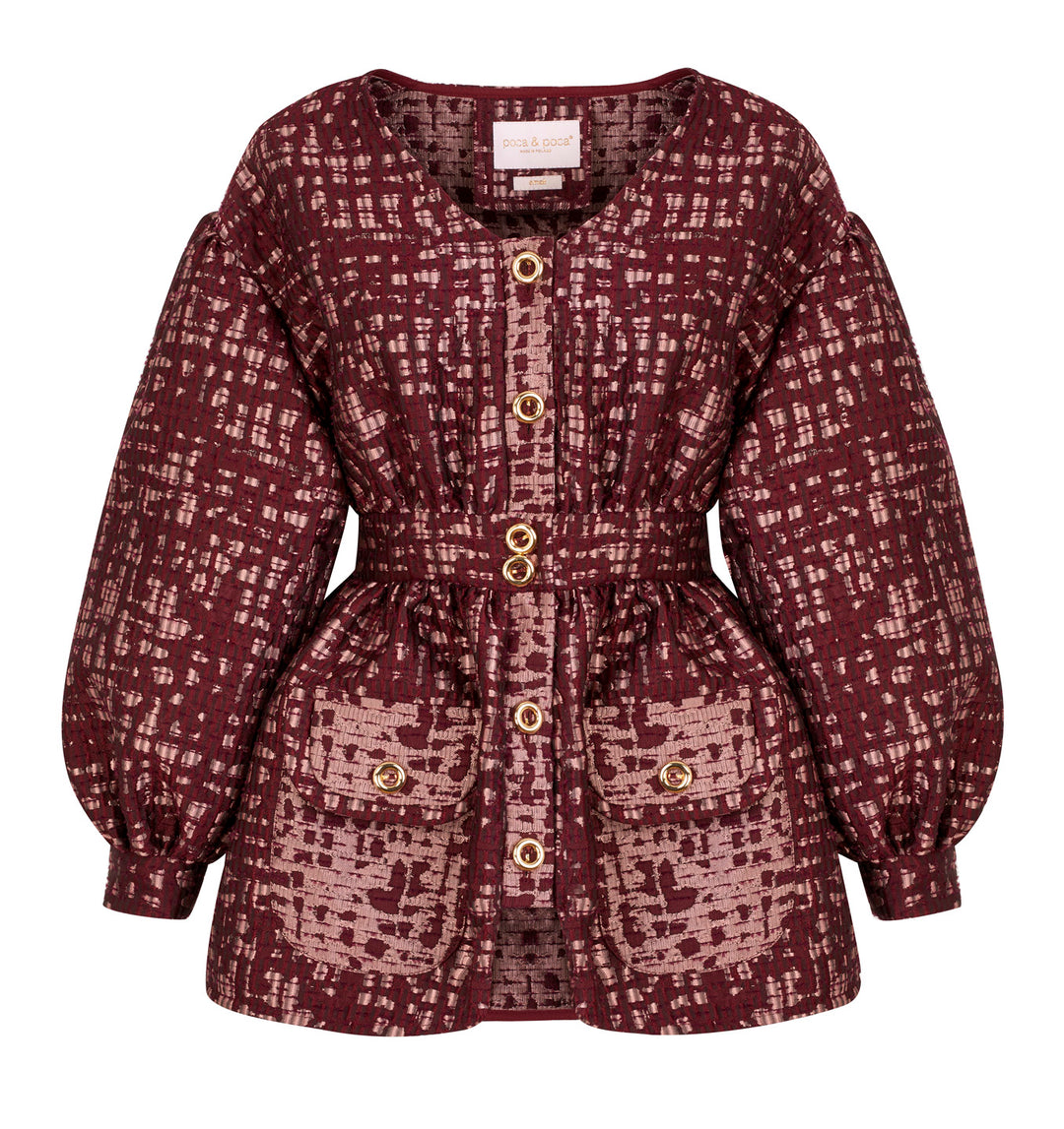 BUTTON-FRONT BLOUSE WITH LONG SLEEVES