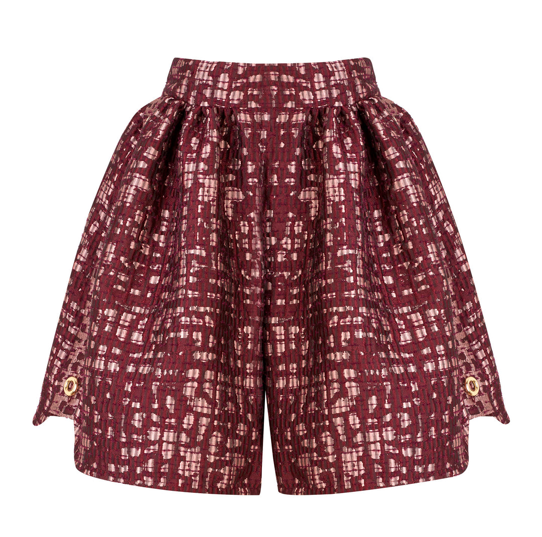 WIDE-LEG HIGH-WAISTED SHORTS