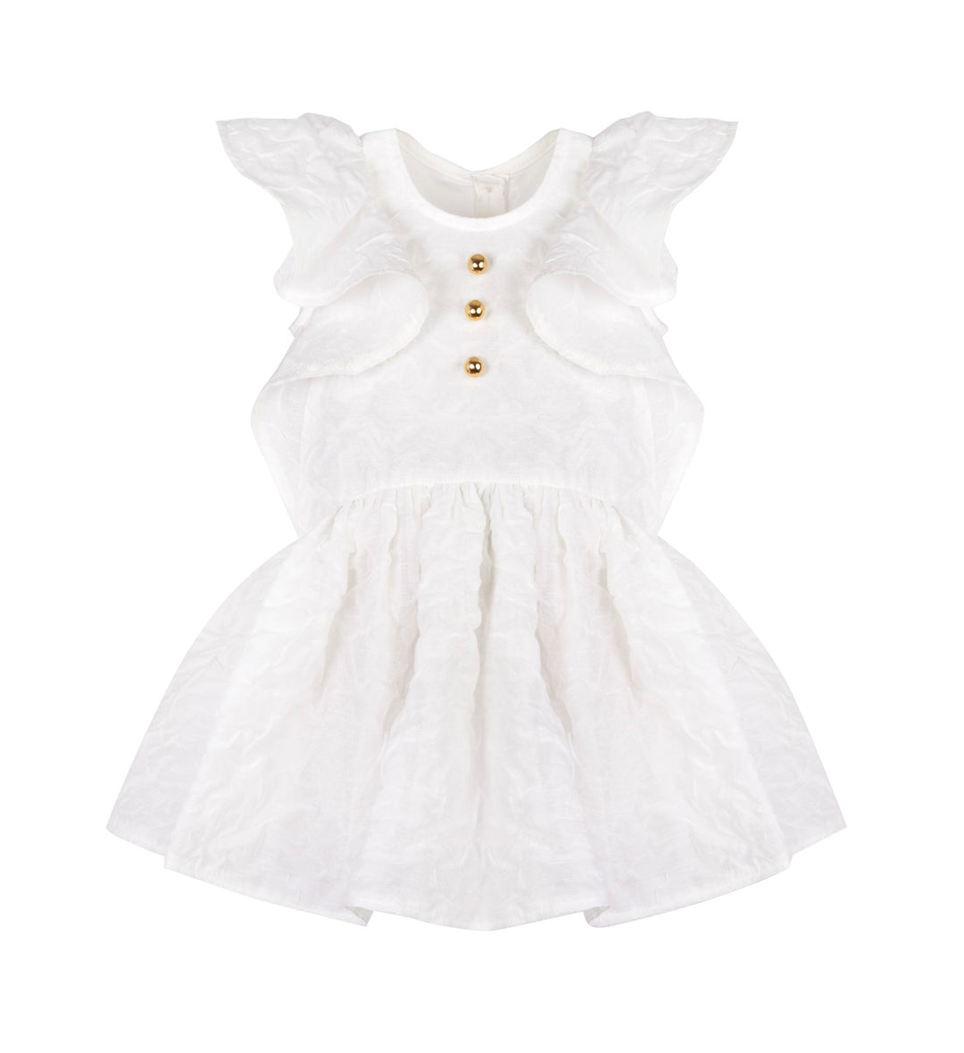 FLARED DRESS WITH BUTTERFLY SLEEVES