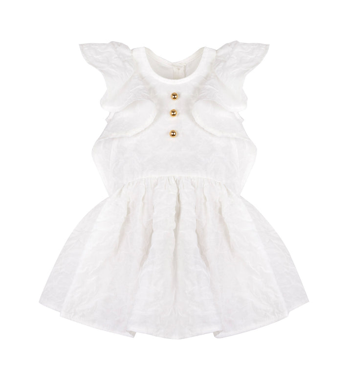FLARED DRESS WITH BUTTERFLY SLEEVES