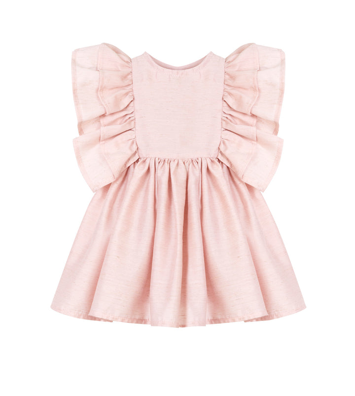 DRESS WITH RUFFLES ON THE SHOULDERS