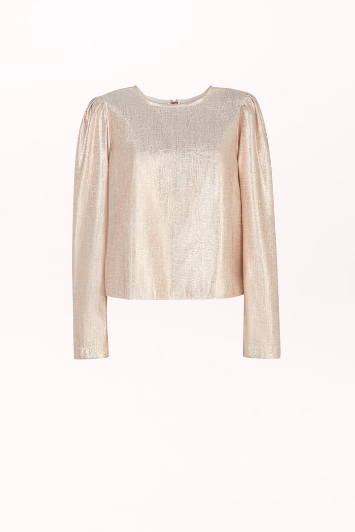 LONG-SLEEVE BLOUSE IN SHIMMERING FABRIC