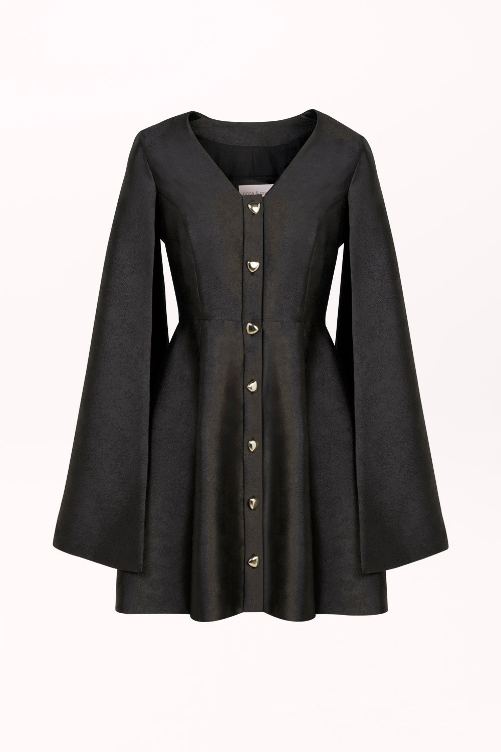 LONG BUTTON-FRONT BLOUSE WITH LOOSE SLEEVES