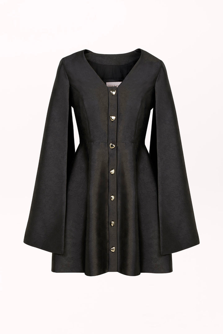 LONG BUTTON-FRONT BLOUSE WITH LOOSE SLEEVES