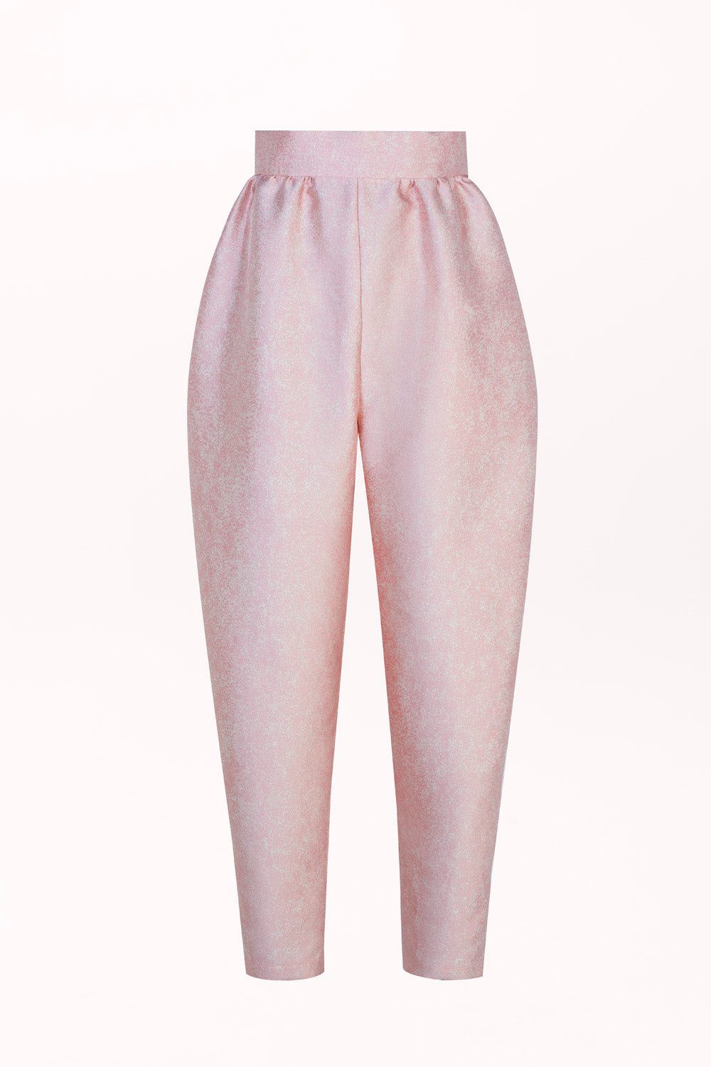 HIGH-WAISTED TROUSERS WITH TAPERED LEGS