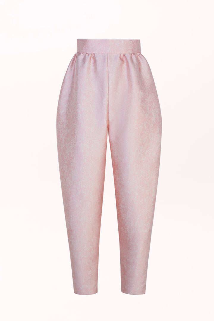HIGH-WAISTED TROUSERS WITH TAPERED LEGS