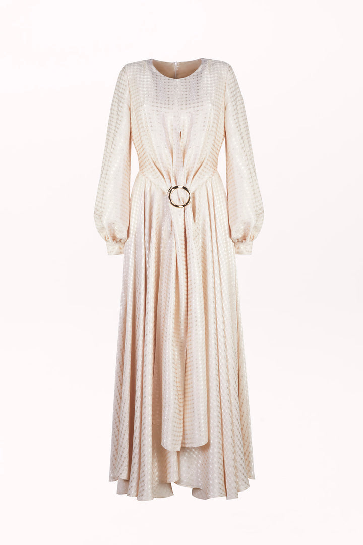 VISCOSE DRESS WITH LONG SLEEVES