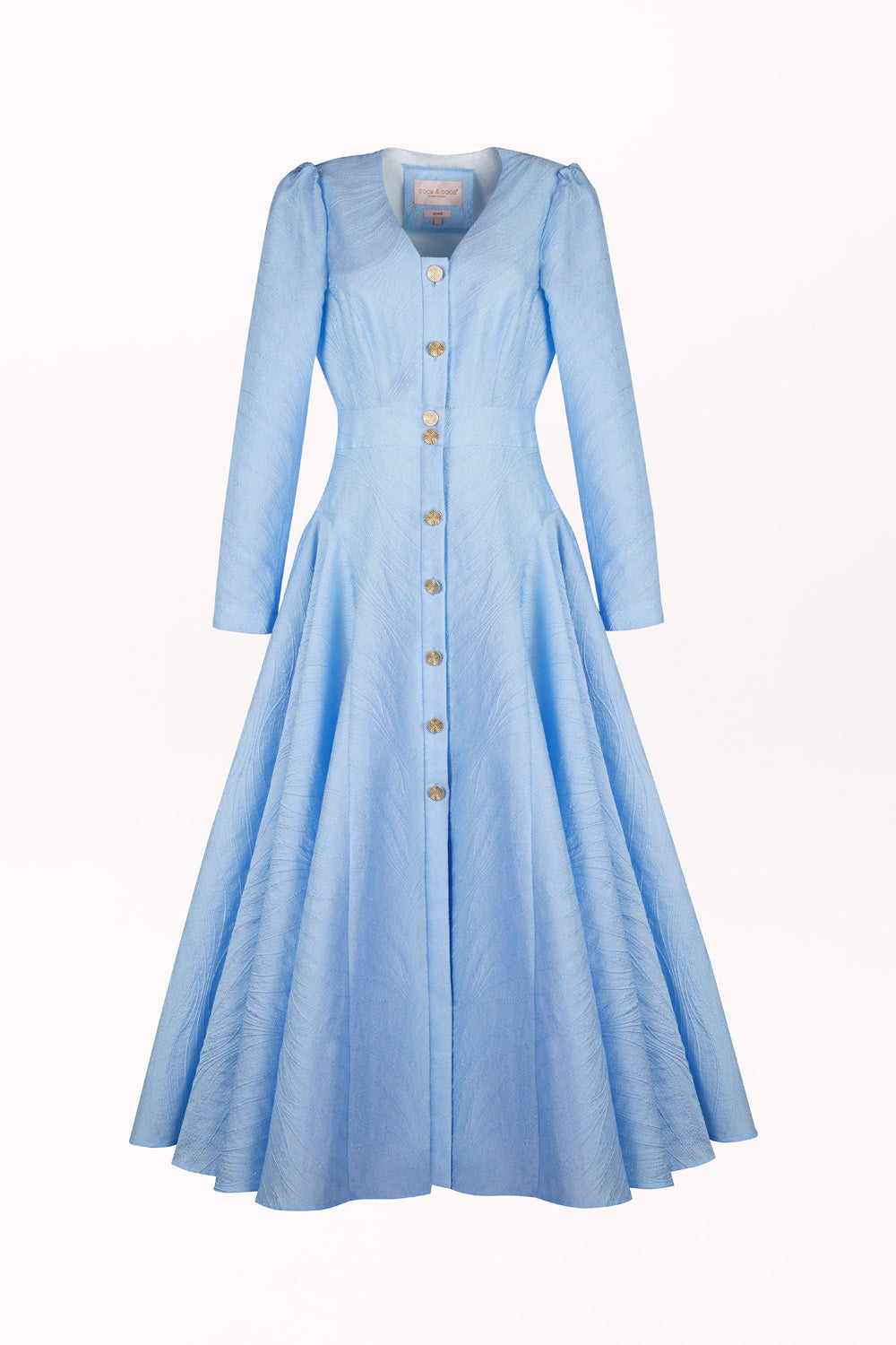 FLARED BUTTON-FRONT DRESS