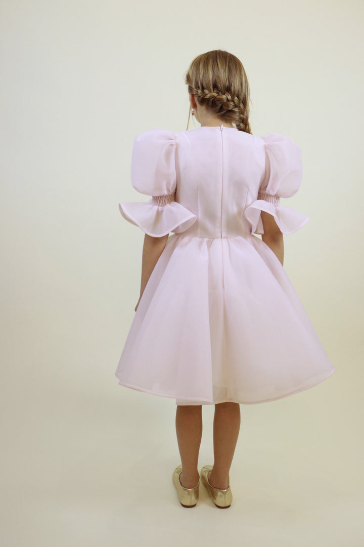DRESS WITH PUFF SLEEVES