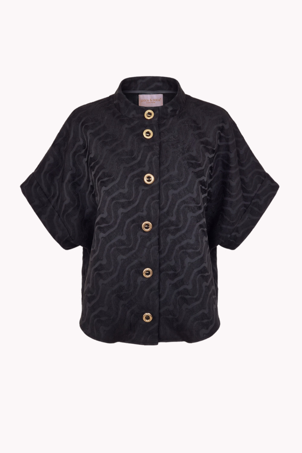 PAIGE BLOUSE WITH GOLD BUTTONS