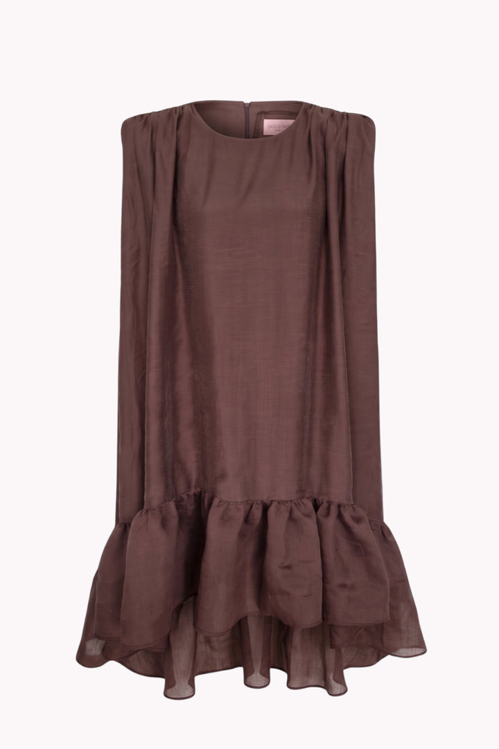 INES DRESS WITH SHOULDER PADS