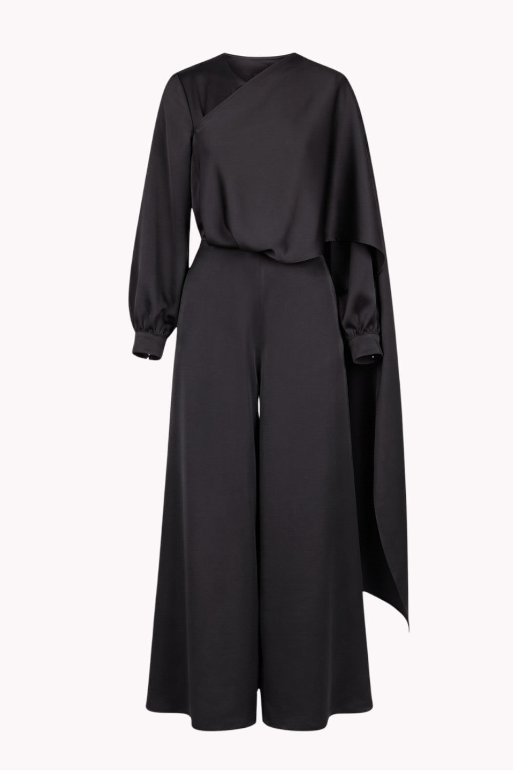 DAPHNE JUMPSUIT WITH ASYMMETRIC CAPE