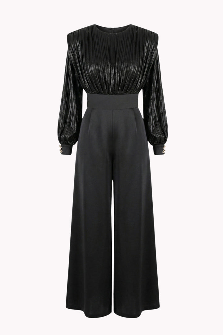 PALOMA JUMPSUIT WITH PLEATED BODICE