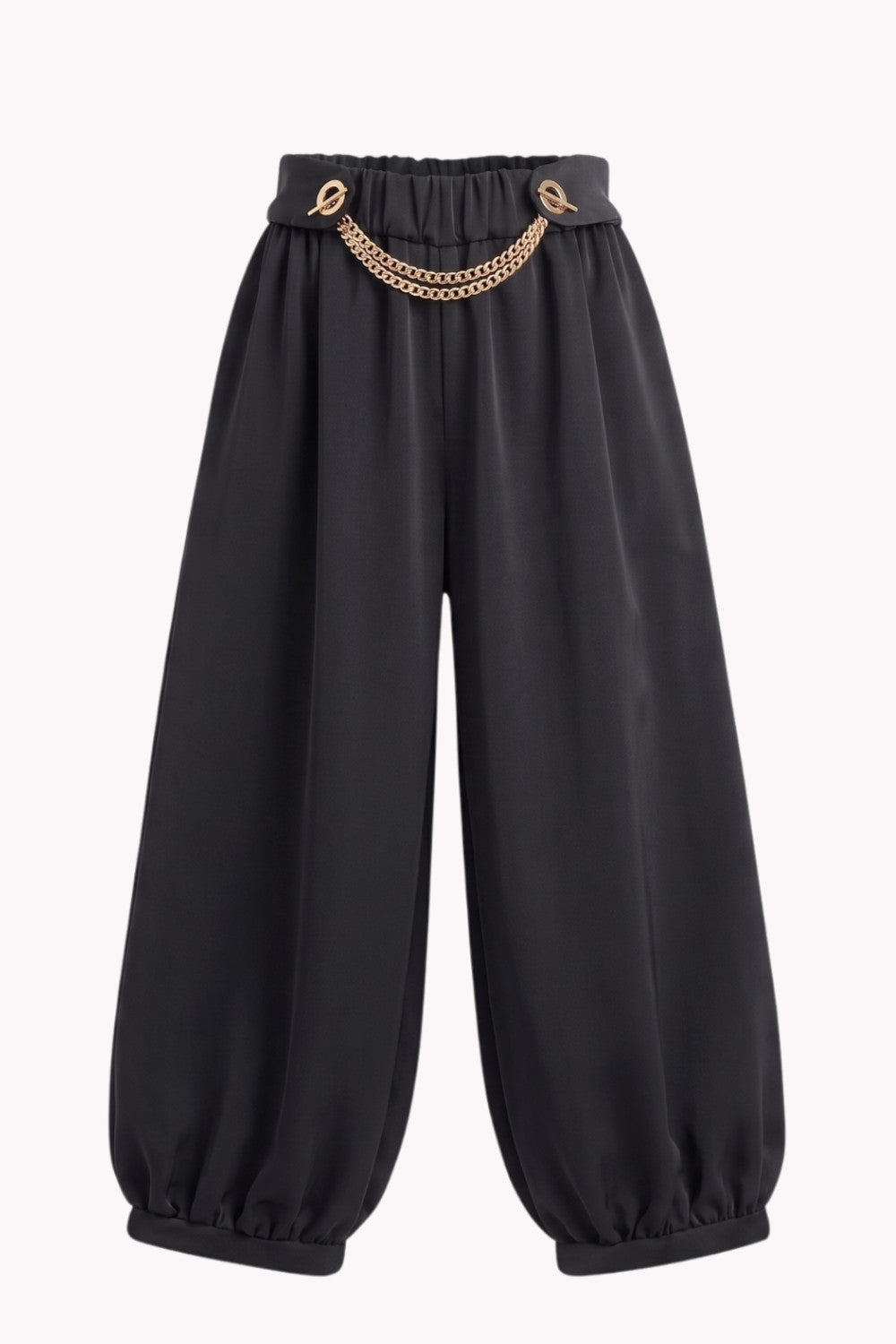 ZOEY BALLOON-FIT PANTS WITH A DECORATIVE CHAIN