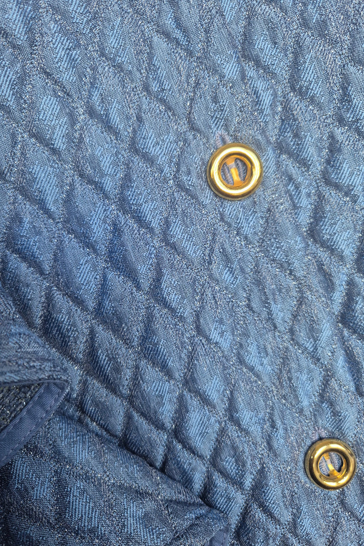 VERA BLOUSE IN QUILTED FABRIC WITH RUFFLES