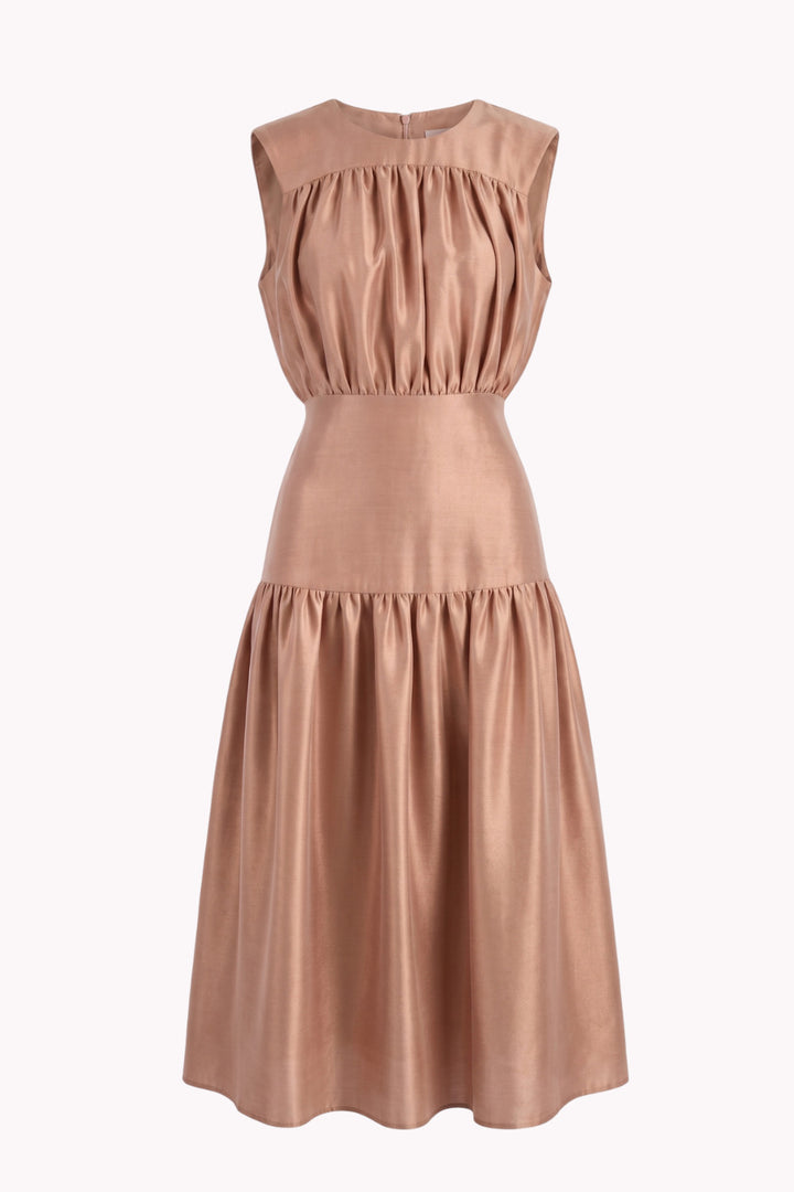 ROSALIND DRESS IN LYOCELL AND VISCOSE-BLEND FABRIC