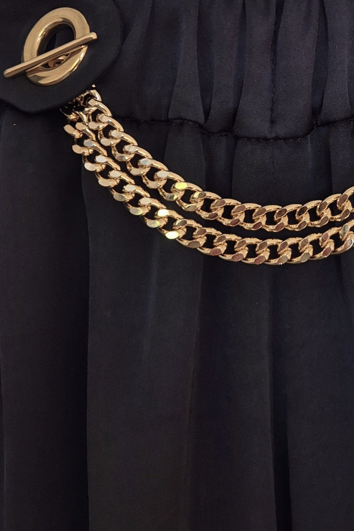 ZOEY BALLOON-FIT PANTS WITH A DECORATIVE CHAIN