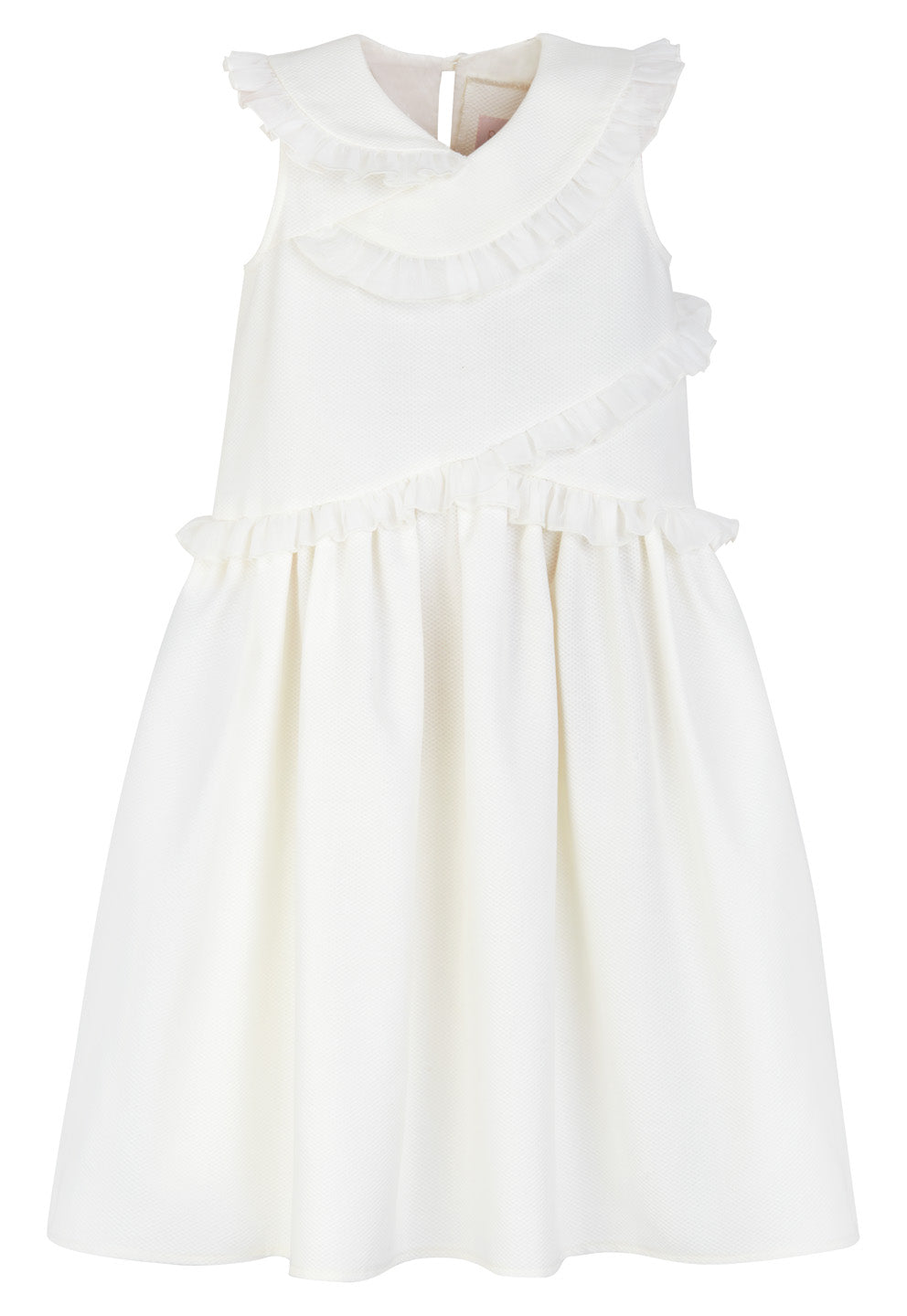 FLARED DRESS WITH DELICATE RUFFLES