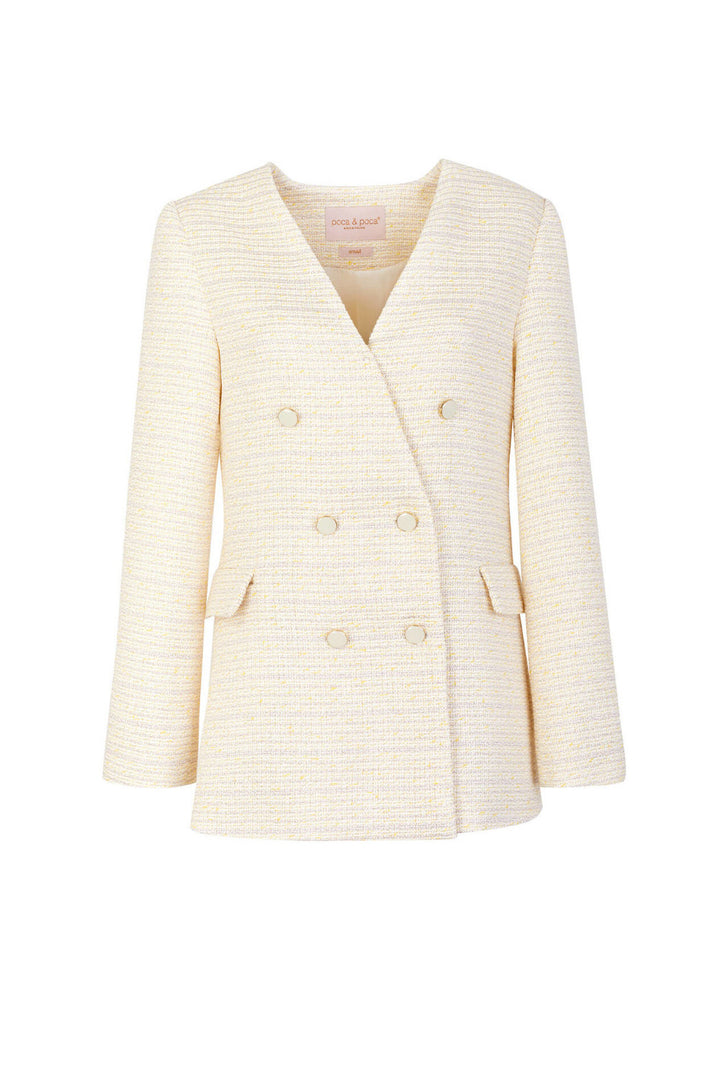 SIMONA DOUBLE-BREASTED TWEED JACKET