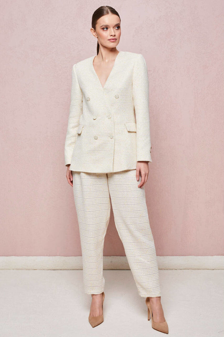 SIMONA DOUBLE-BREASTED TWEED JACKET