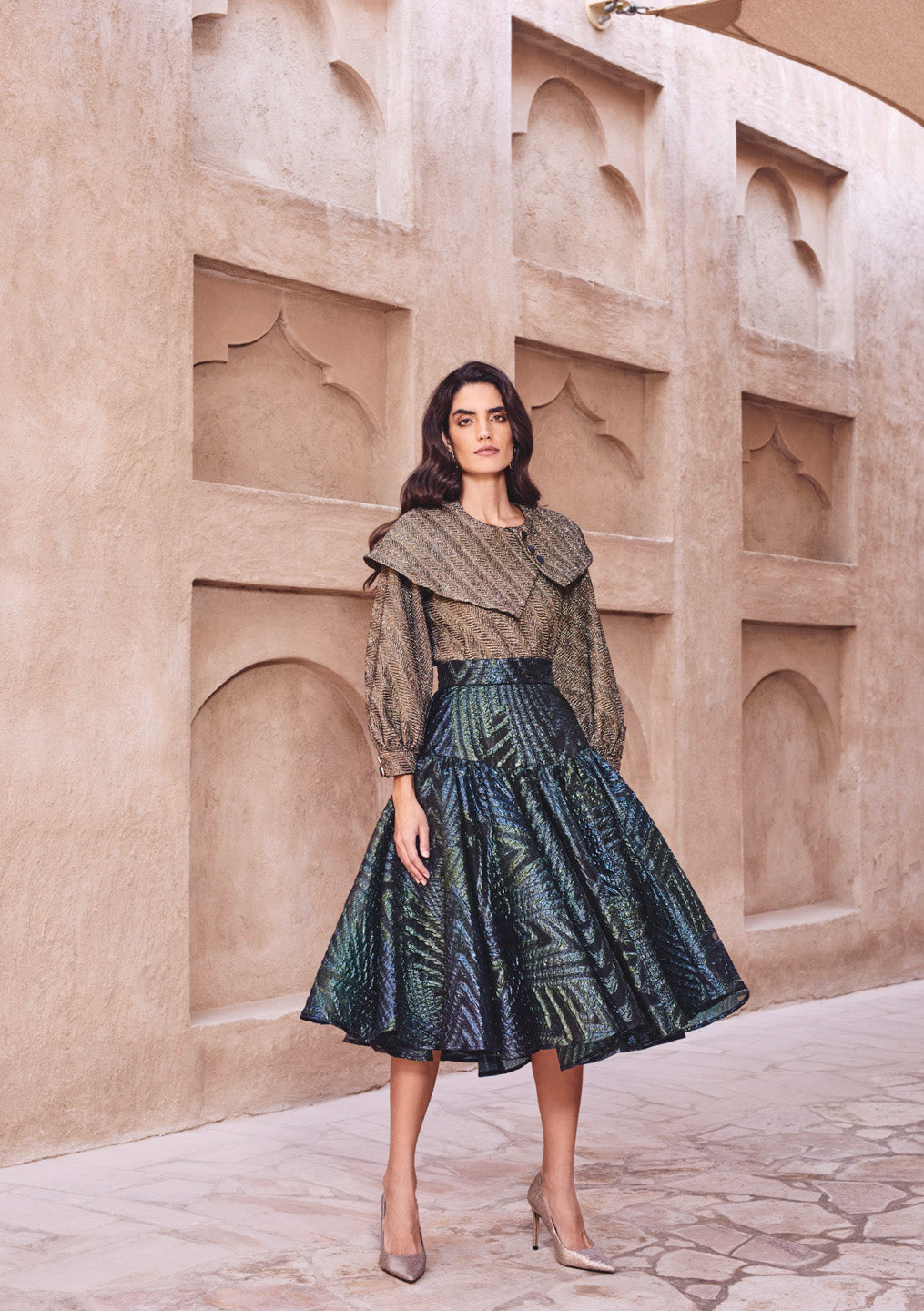 FLARED HIGH-WAISTED SKIRT