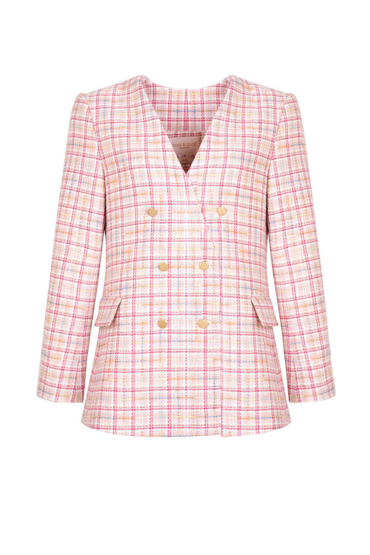 SIMONA DOUBLE-BREASTED TWEED JACKET