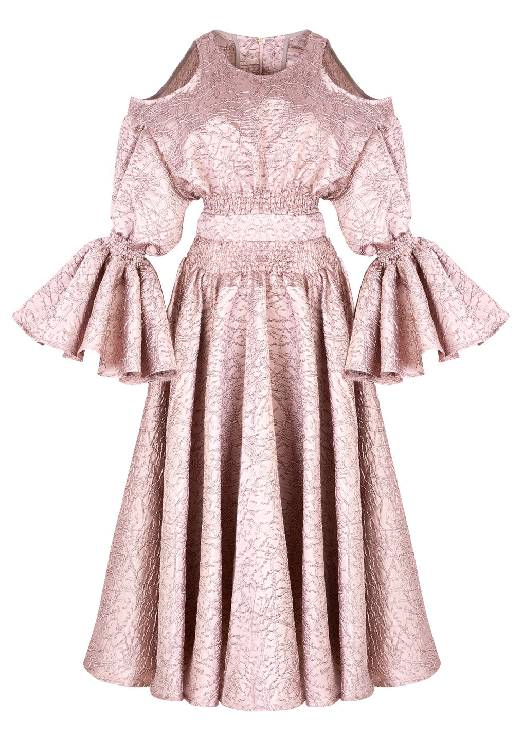 FLARED OFF-THE-SHOULDER DRESS