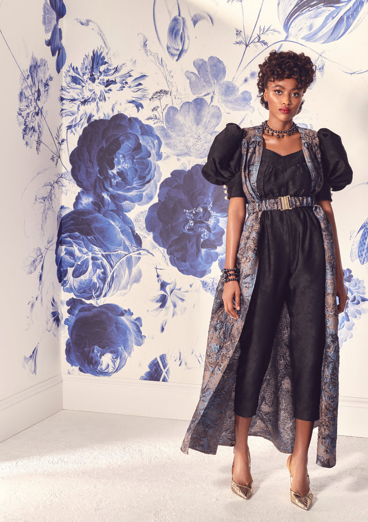 JUMPSUIT WITH A SWEETHEART NECKLINE AND TAPERED LEGS
