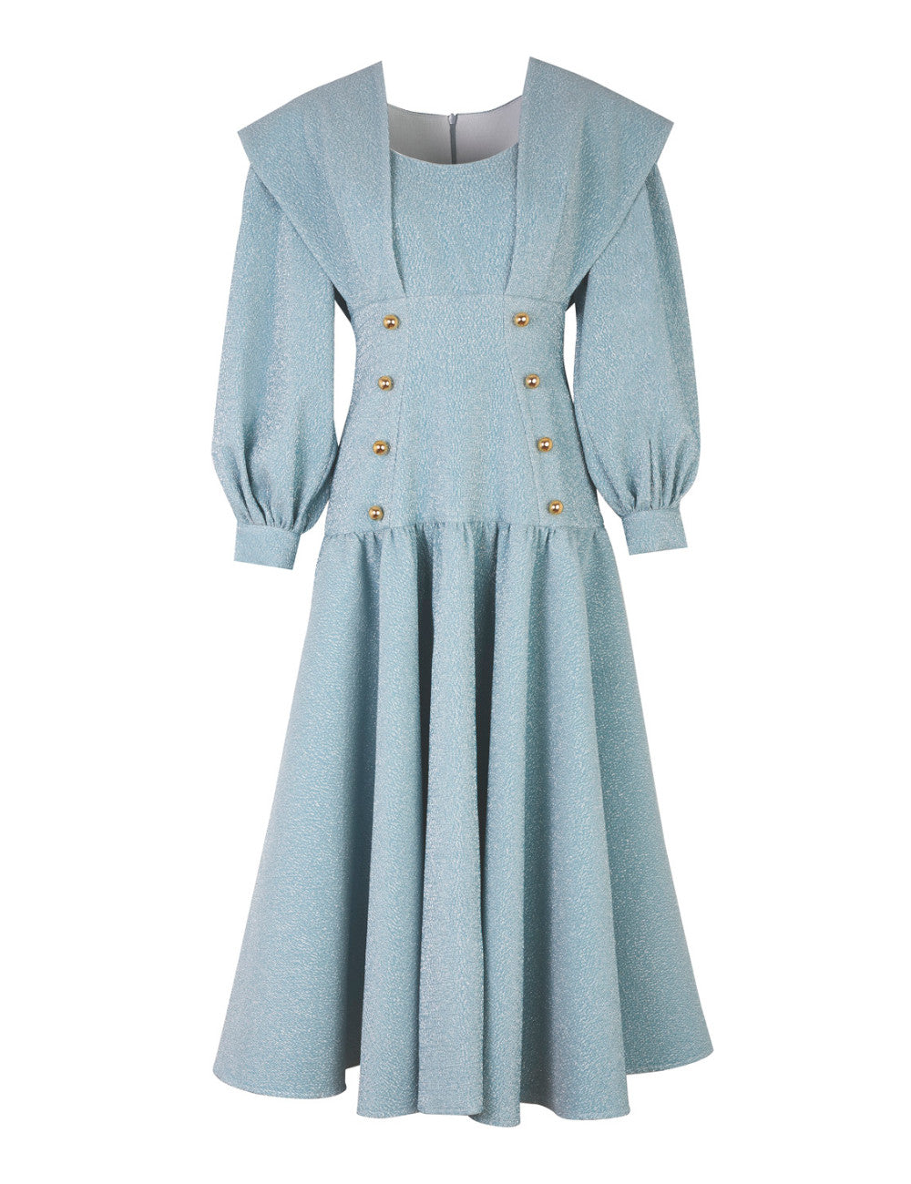 MIDI DRESS WITH A FLARED SKIRT