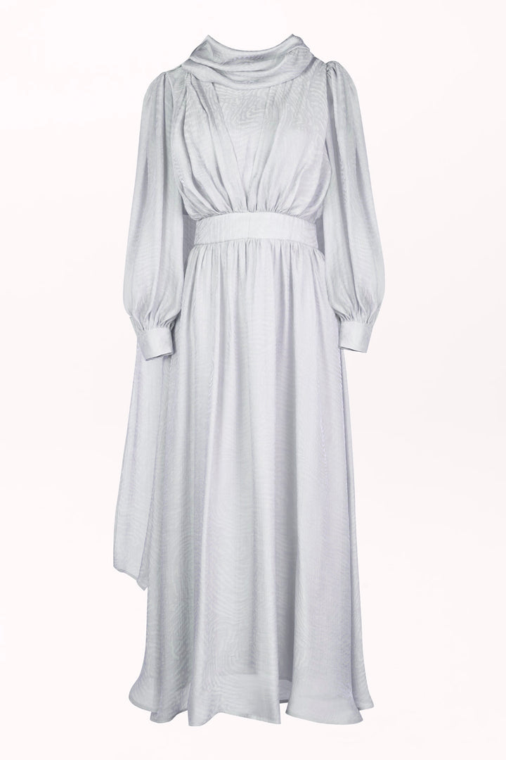 MIDI DRESS WITH A SCARF DETAIL
