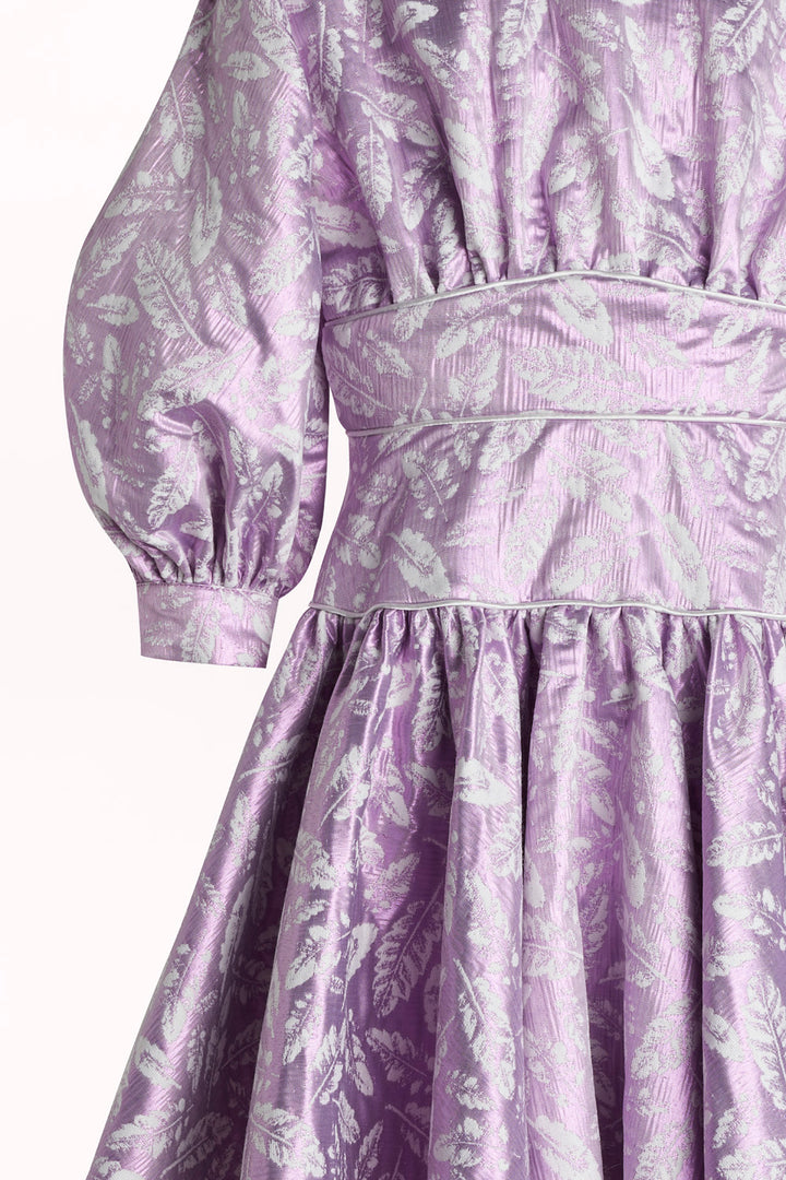FLARED DRESS WITH LONG SLEEVES