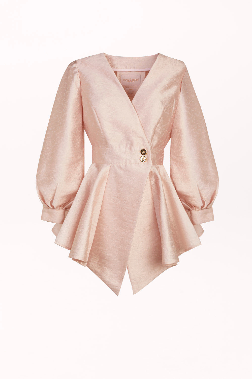 PEPLUM BLOUSE WITH LONG SLEEVES